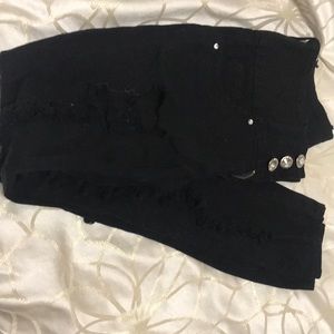 Black jeans with rips